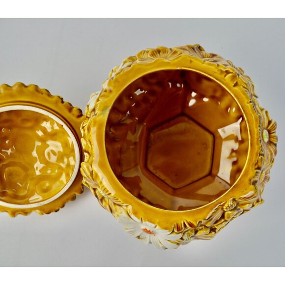 Fred Roberts Co. Daisy Round Cookie Jar Vintage - Picture 9 of 10